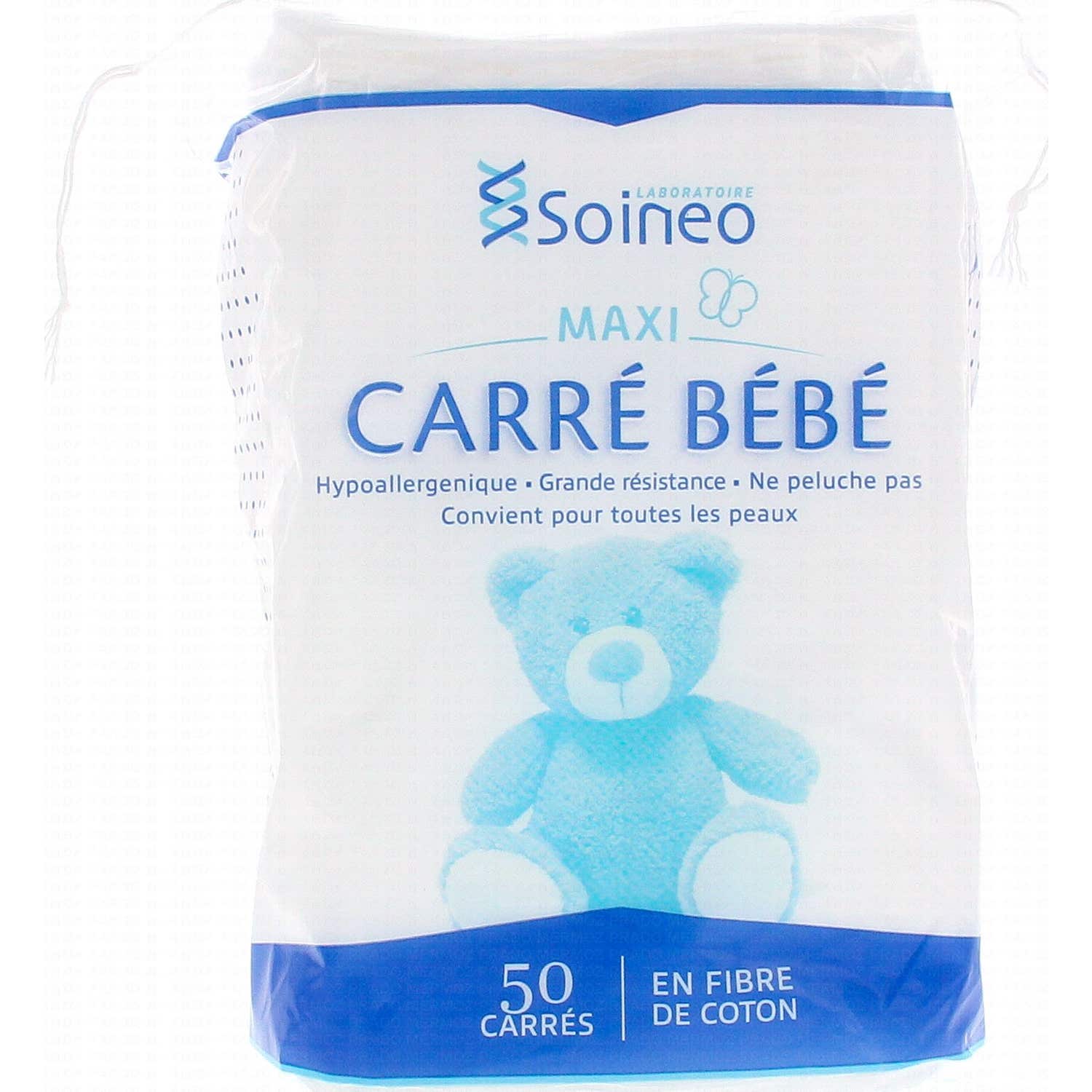 Soineo Cuadrado Algodón Bebé Maxi 50uds