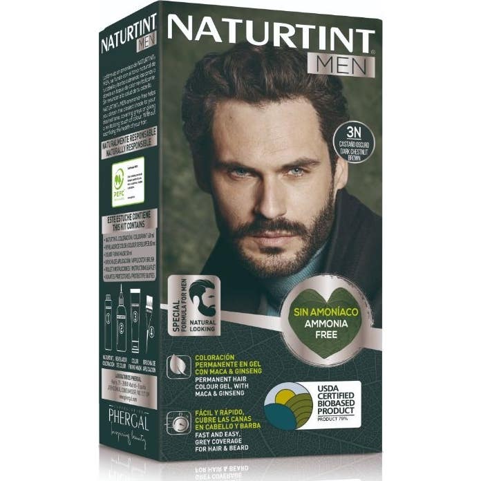 Naturtint Kit Tinte Men 3 N Castaño Oscuro