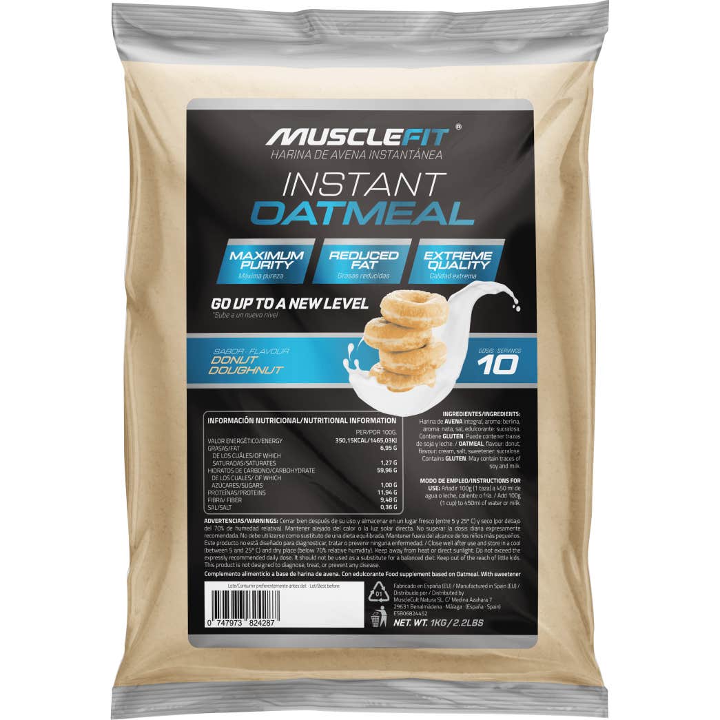 MuscleFit Harina de Avena Sabor Donuts1kg