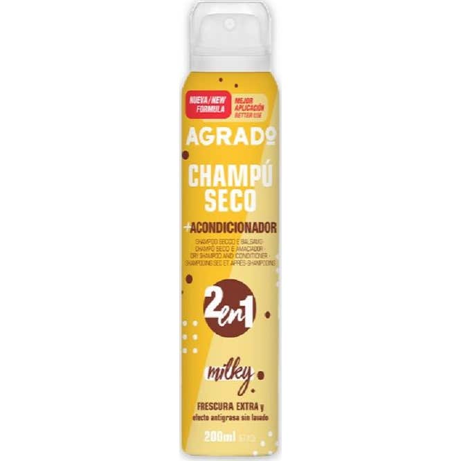 Agrado Champú Seco y Acondicionador 2 en 1 Milky 200 ml