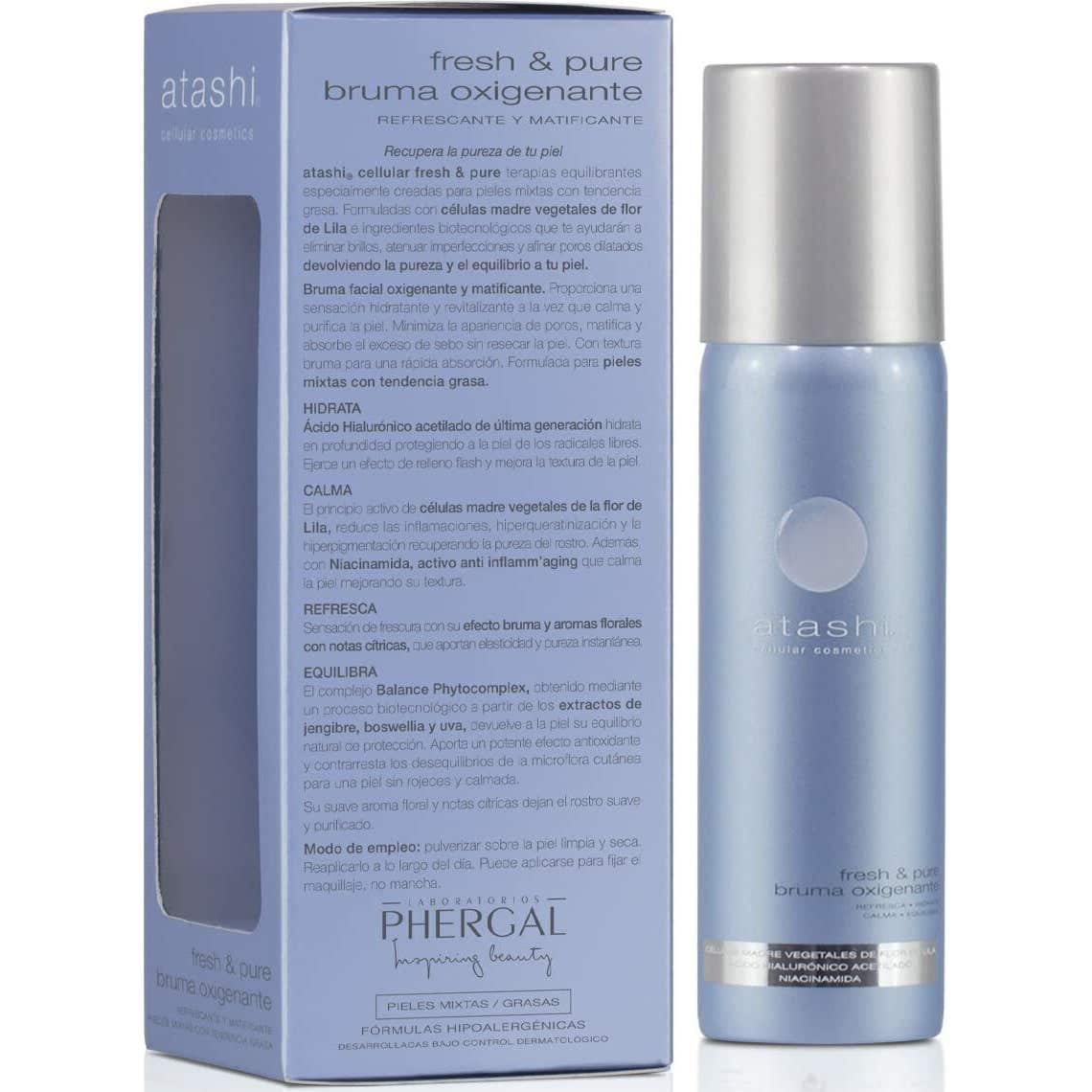 Atashi® fresh&pure Bruma oxigenante matificante 60ml