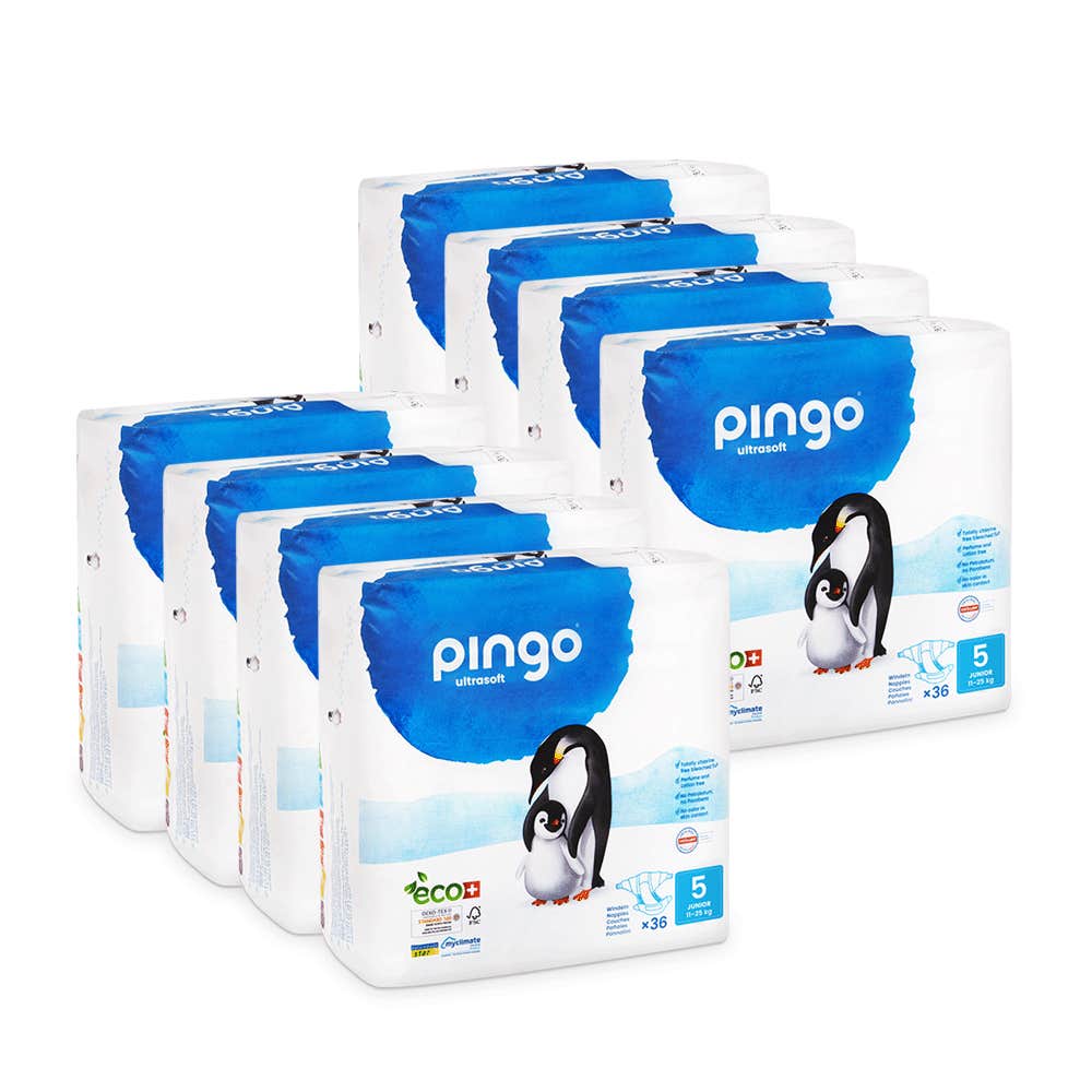 Pingo Pañales Ecológicos Talla 5 Junior 8 x 36