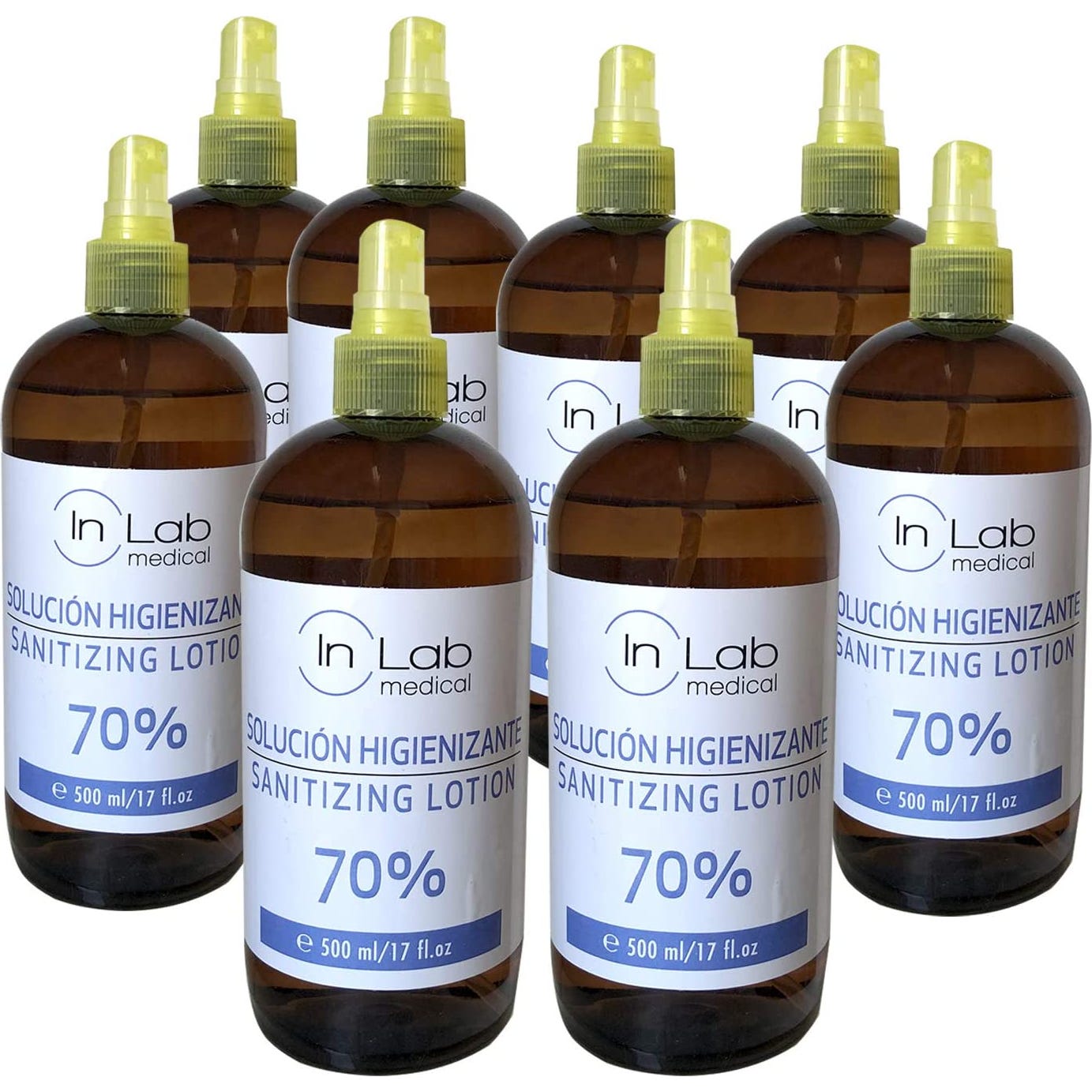 Inlab Medical® solución higienizante 500 ml (8 uds.)