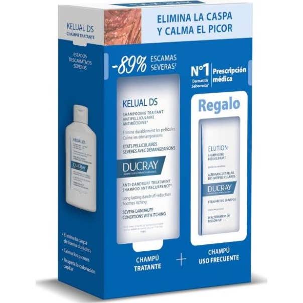 Ducray Pack Kelual DS Champú Tratante 100ml + Elution Champú Suave 100ml