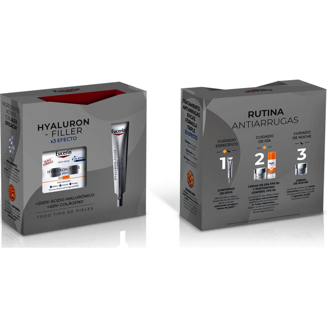 Eucerin Pack Hyaluron Filler 3x Effect Día SPF30 + Contorno de Ojos
