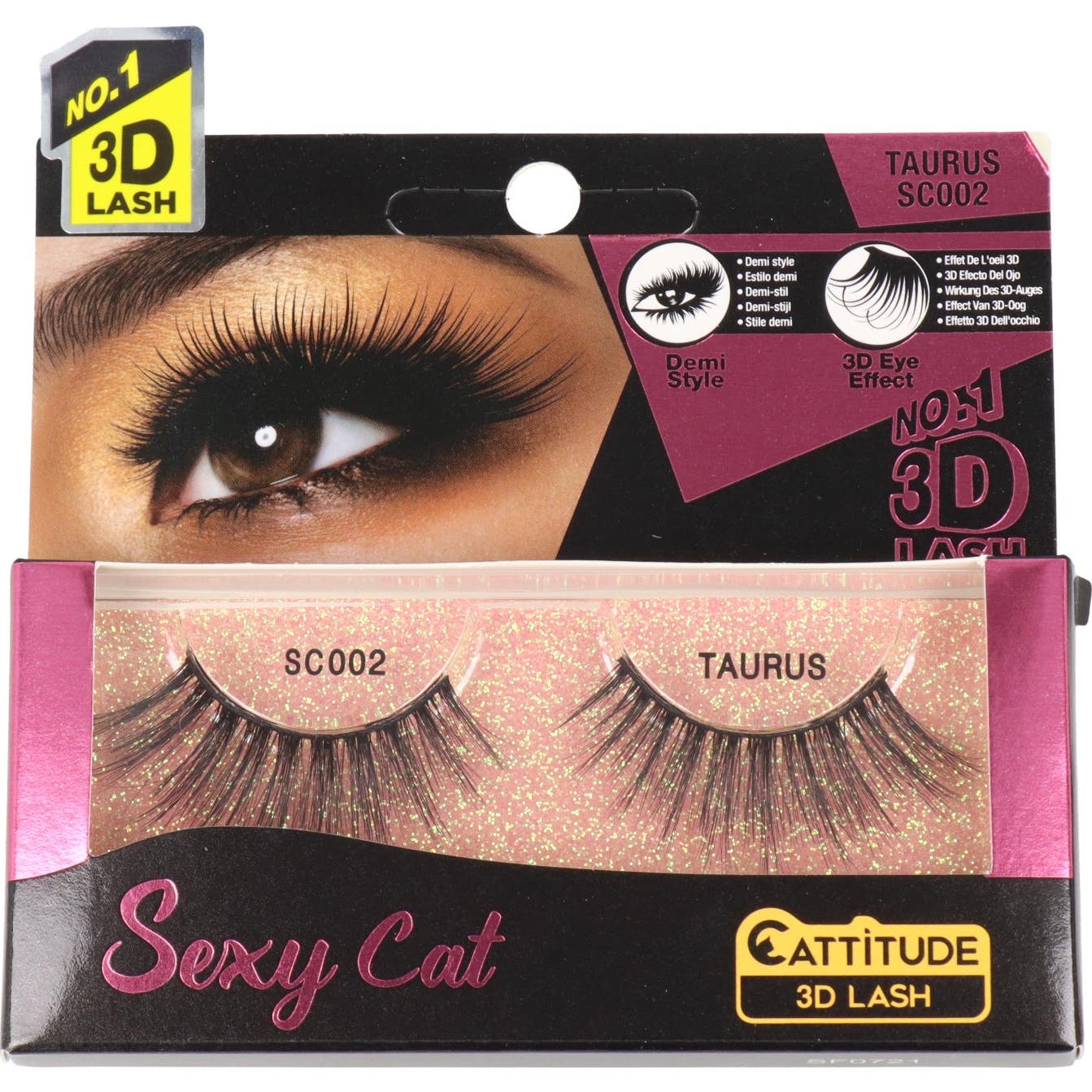 Ebin New York Sexy Cat Cattitude 3D Lash Taurus 1 Par