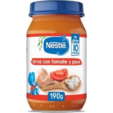 Nestlé Tarrito Arroz con Tomate y Pavo Bio 190 g