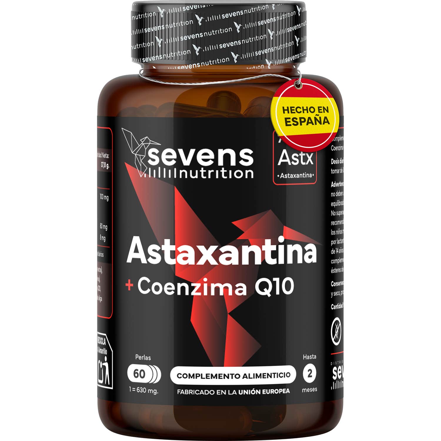 Sevens Nutrition Astaxantina + Coenzima Q10 60 perlas