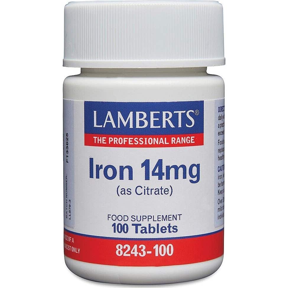 Lamberts Iron 14mg 100 tabletas