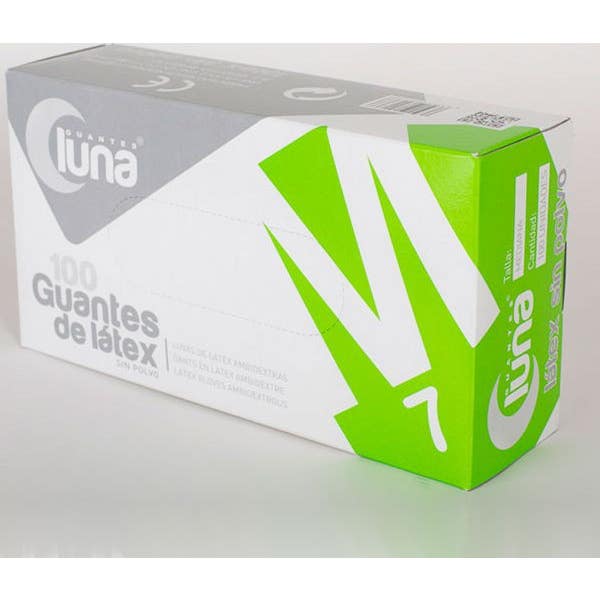 Luna Guantes Látex Sin Polvo T M 100 uds