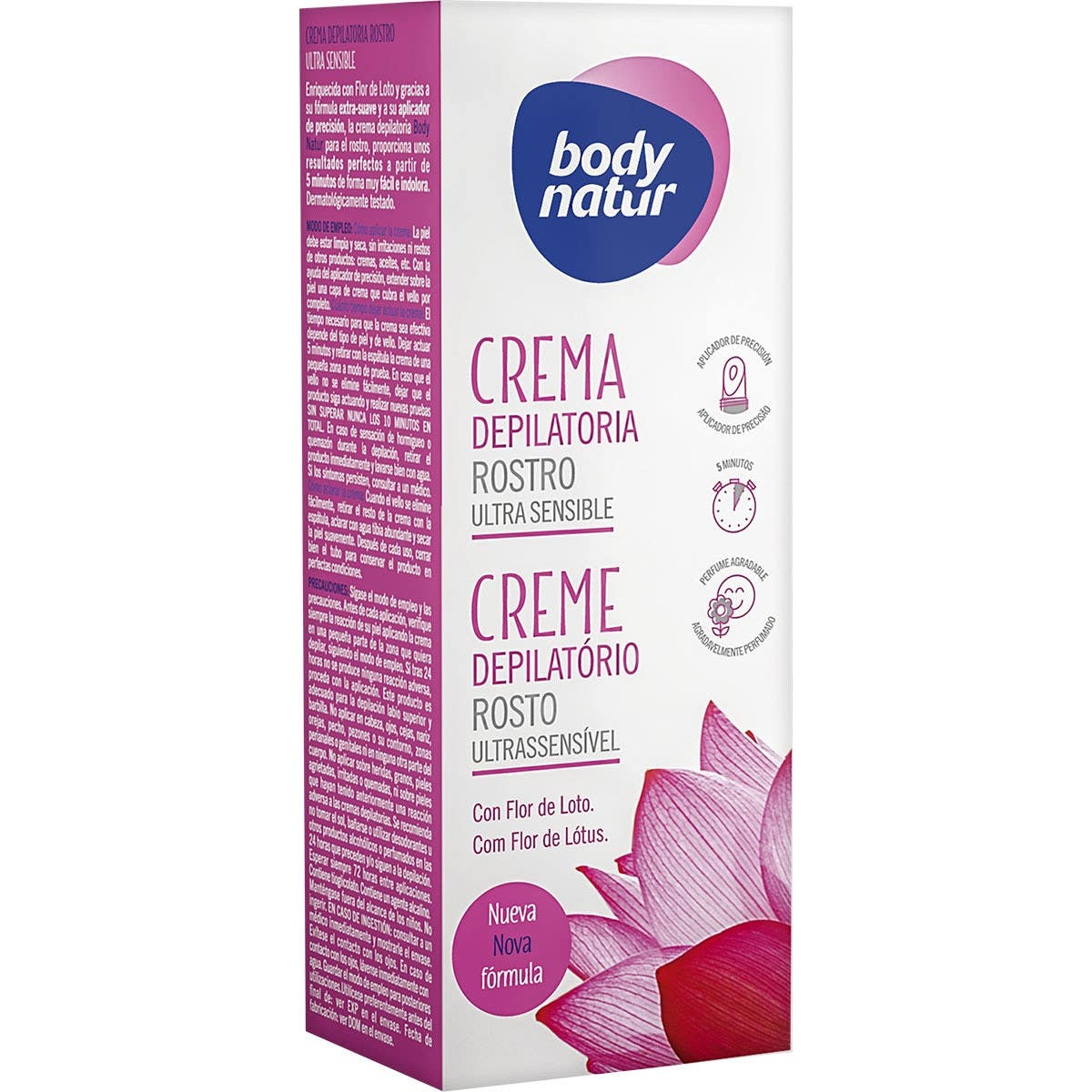 Body Natur Crema Depilatoria Facial Piel Sensible Loto 20ml