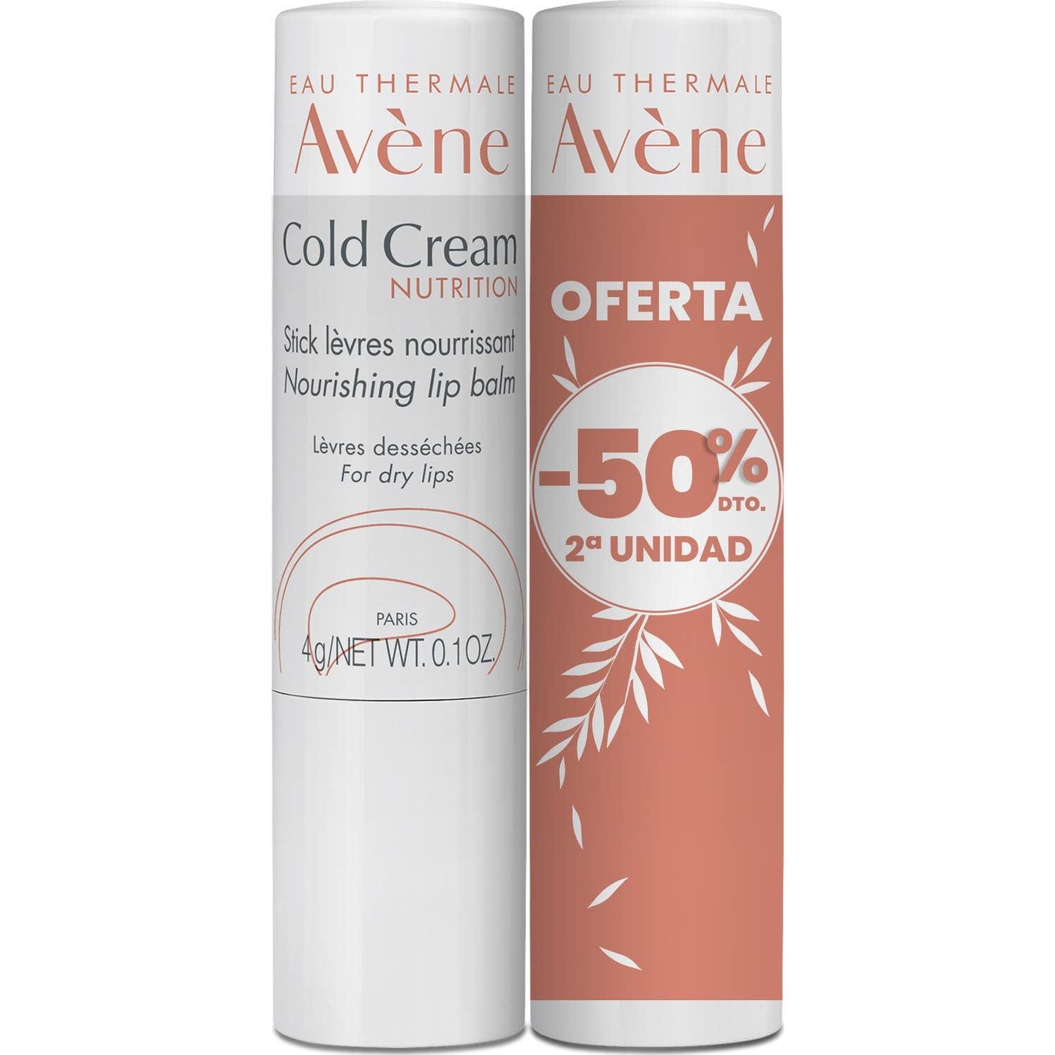Avène Cold Cream Nutrition Stick Labial 2x4g