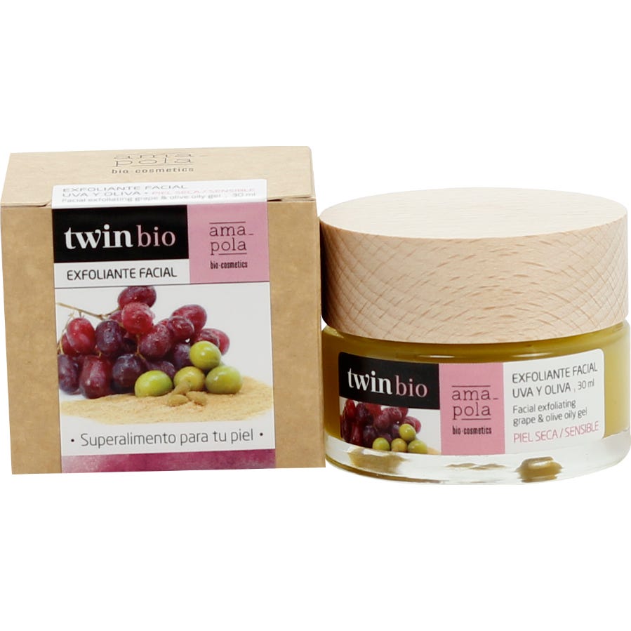 Amapola Biocosmetics Twin Bio Exfoliante Facial Uva y Oliva 30ml