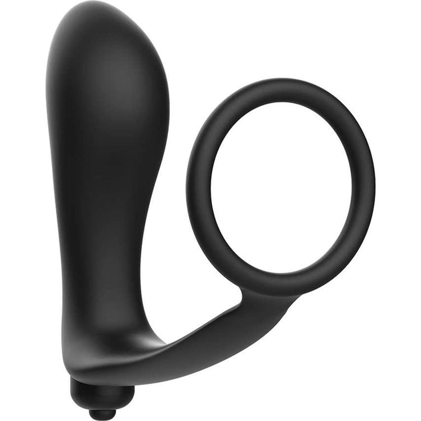 Addicted Toys Anal Massager And Cock Ring Vibrator Black 1 ud