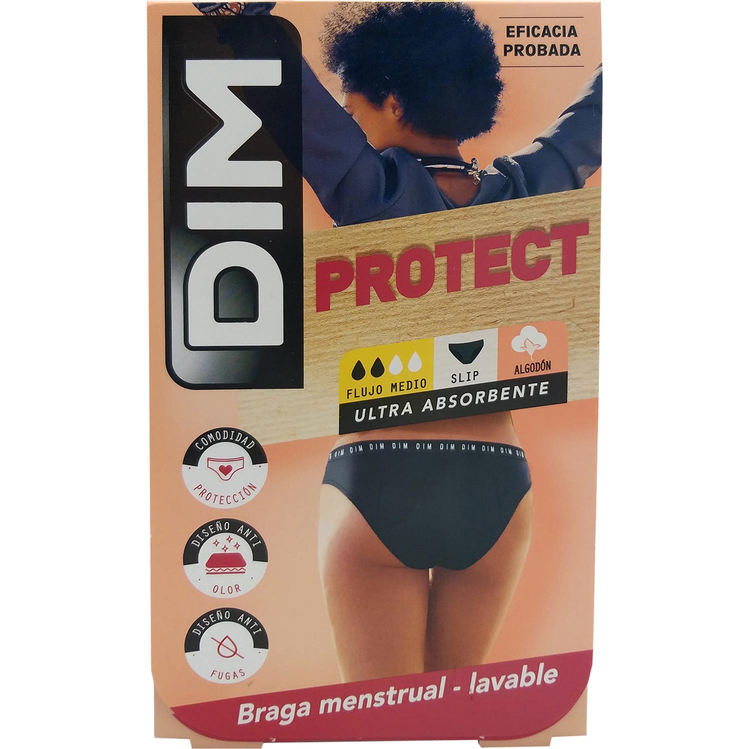 Dim Protect Braga Menstrual Lavable Flujo Medio Talla 40-42 1 ud