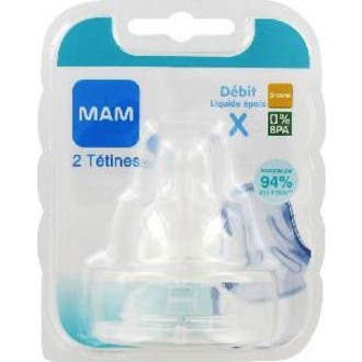 Mam Tétine Silk Débit X Silicone 2uds