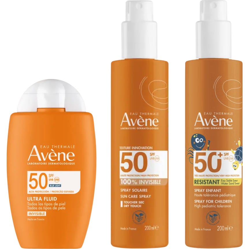 Avène Pack Ultra Fluido Invisible SPF50 + Spray Invisible SPF50 + Spray SPF50+ Pediátrico