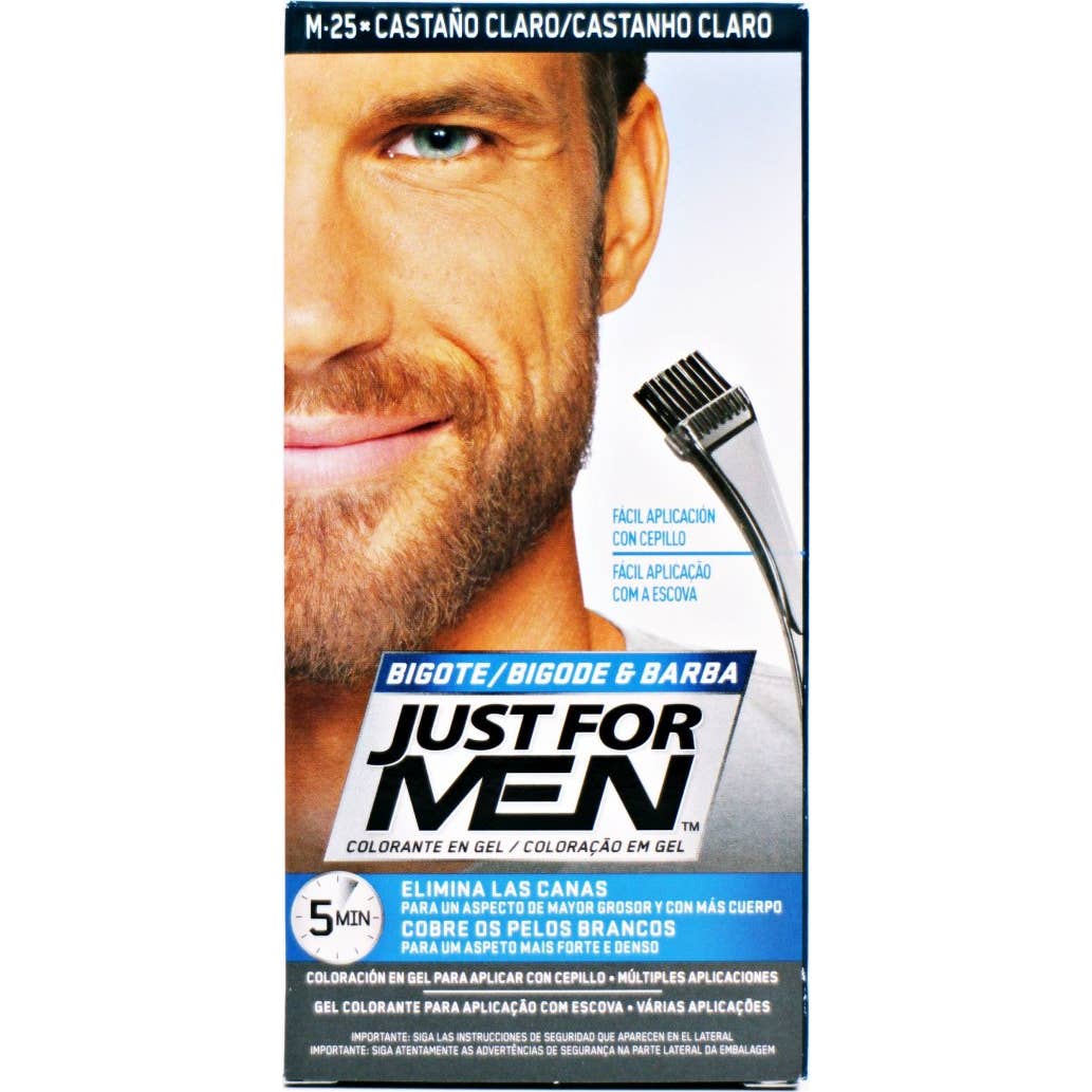 Just For Men gel colorante castaño claro para bigote y barba 30ml