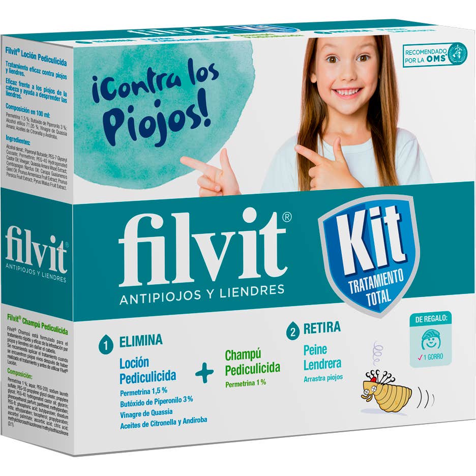 Filvit Kit Tratamiento Total Contra Piojos y Liendres 1ud