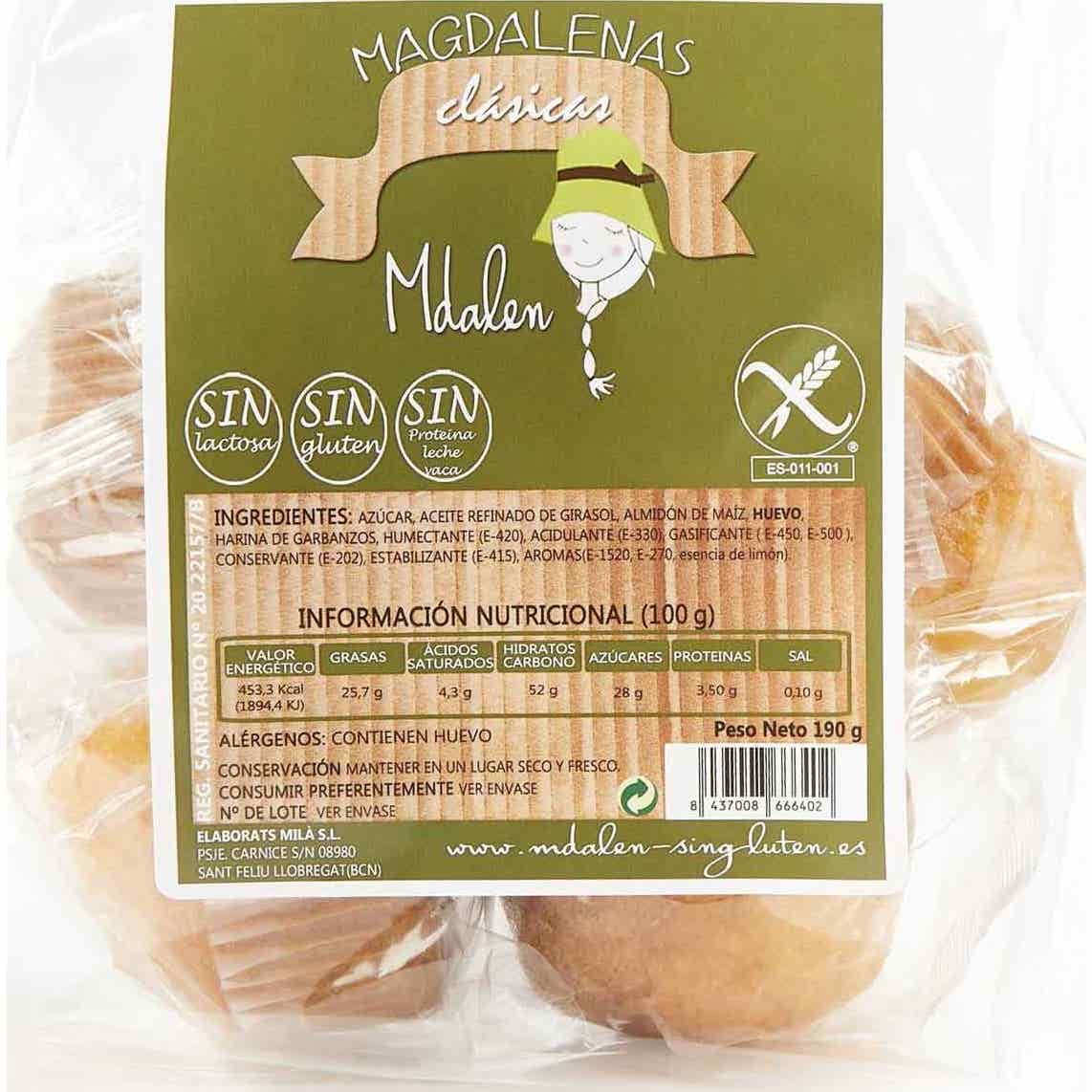 Mdalen Magdalenas sin Gluten sin Lactosa 300g