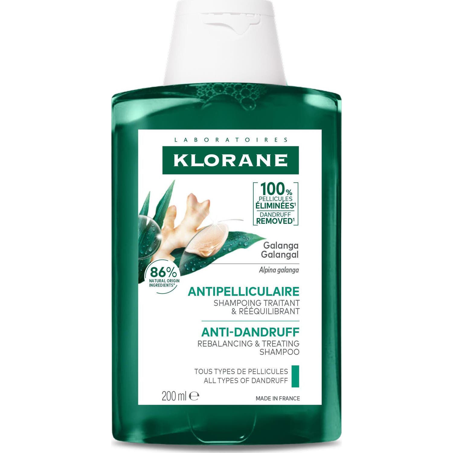 Klorane Champú Anticaspa a la Galanga 200ml