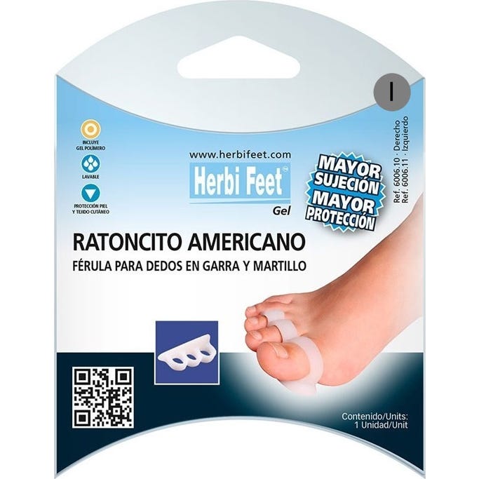 Herbifeet Ratoncito Americano Gel Pie Izquierdo 1ud