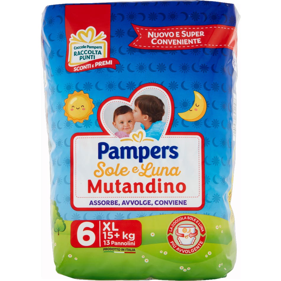 Pampers Sol & Luna XL 13uds