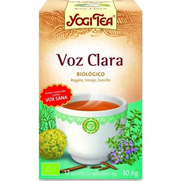 Yogi Tea voz clara 17 bolsas