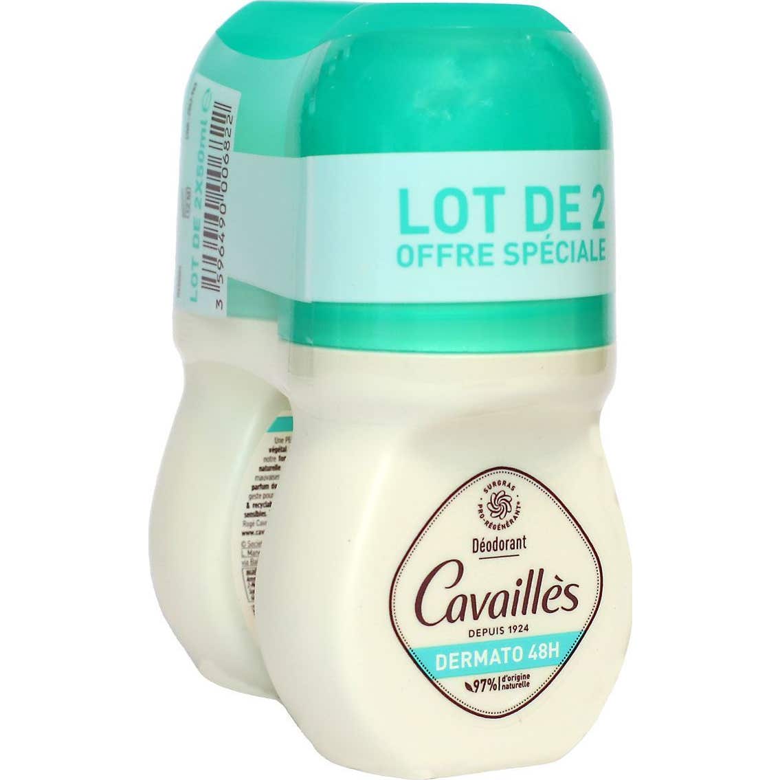 Cavaillès Dermato 48H Déodorant Roll On 2x50ml