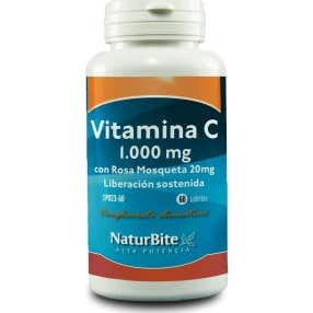 NaturBite Vitamina C 1000 mg con Rosa Mosqueta 20 mg 60 comp