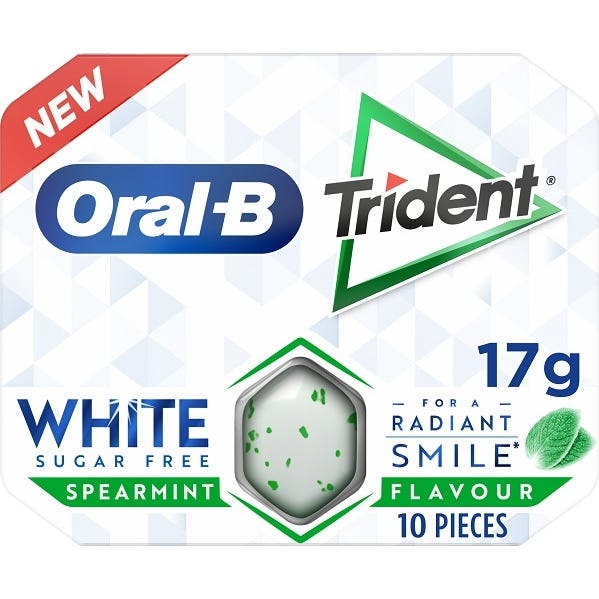 Trident White Sugar Free Spearmint 10uds