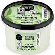 Organic Shop Crema Corporal Antioxidante Matcha y Albahaca 250 ml