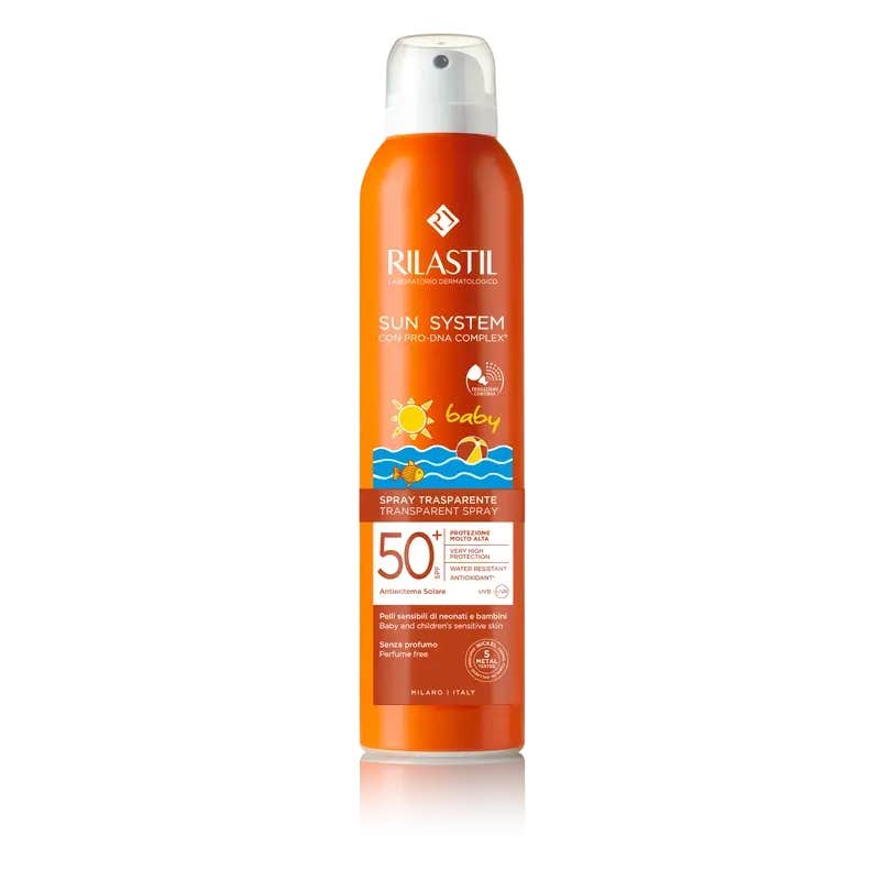 Rilastil Sun System Baby Spray Solar Corporal Transparente SPF50+ 200ml