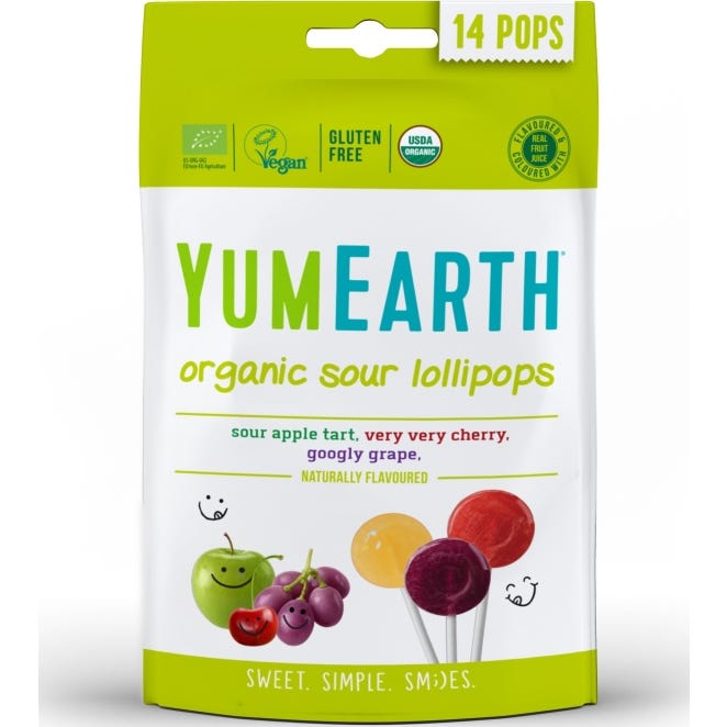 YumEarth Organic Sour Pops 85 g