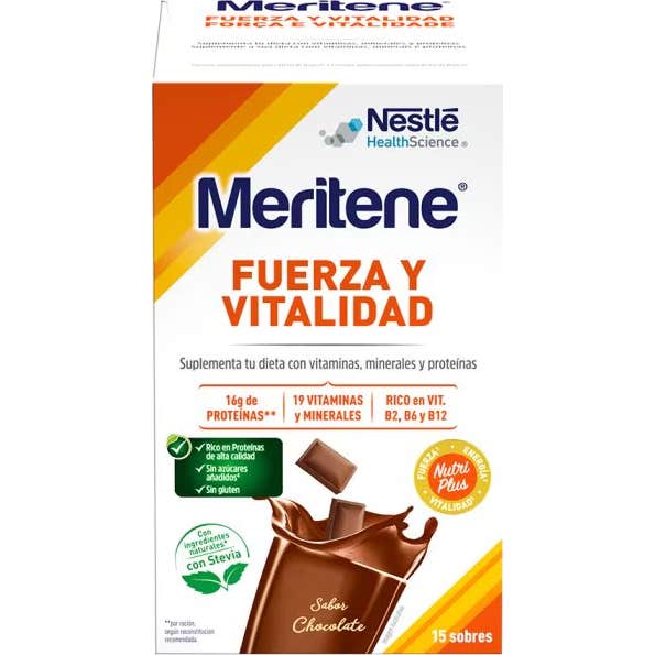 Meritene Fuerza y Vitalidad Chocolate 15 Sobres