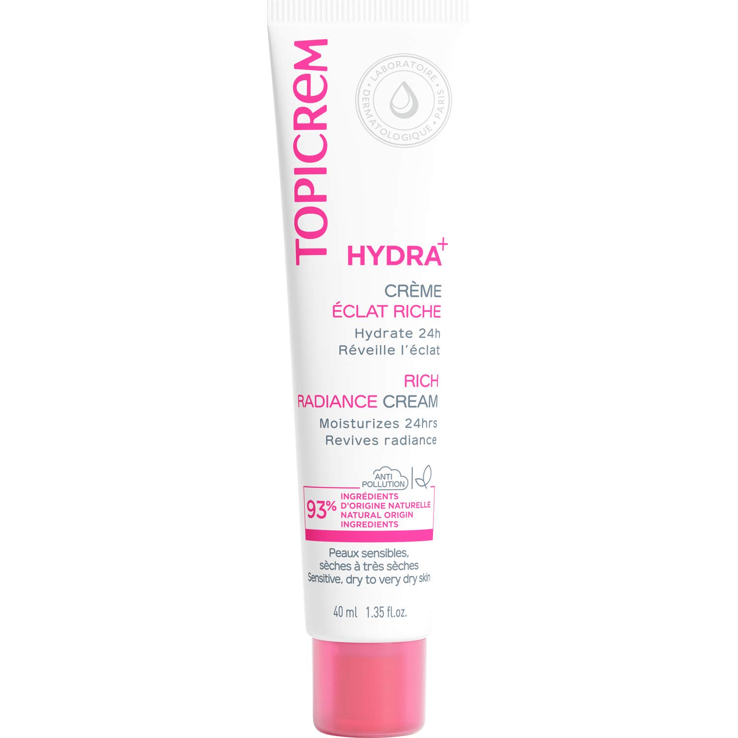 Topicrem HYDRA+ Crema Hidratante Iluminadora Rica 40ml