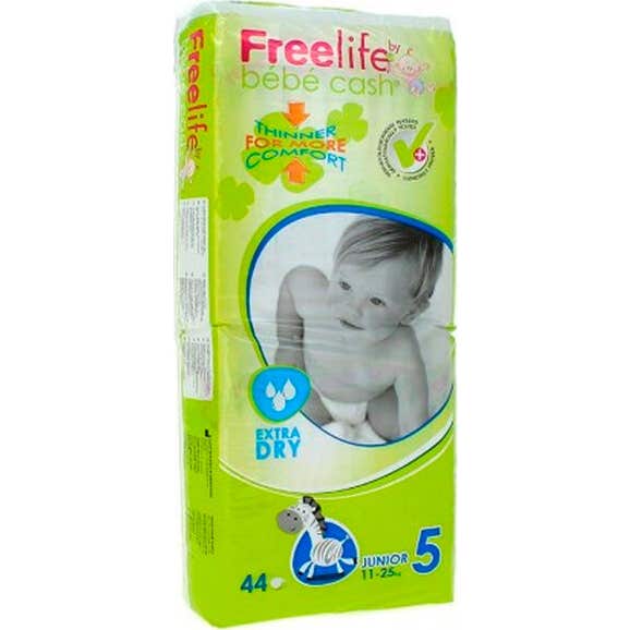 Bebé Cash Freelife Pañales Talla 5 44 uds