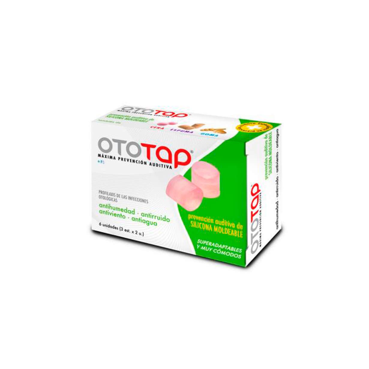 OtoTap tapones oídos silicona 6uds