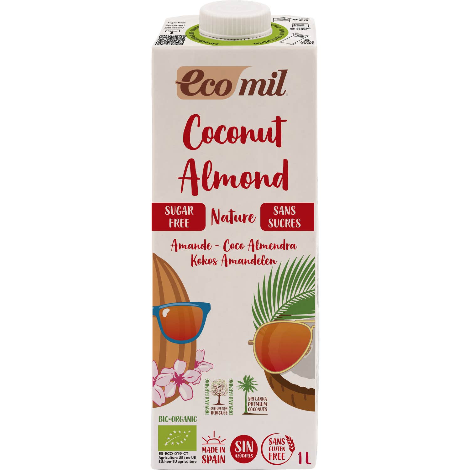 Ecomil Bebida Ecológica de Coco y Almendra Bio 1 L