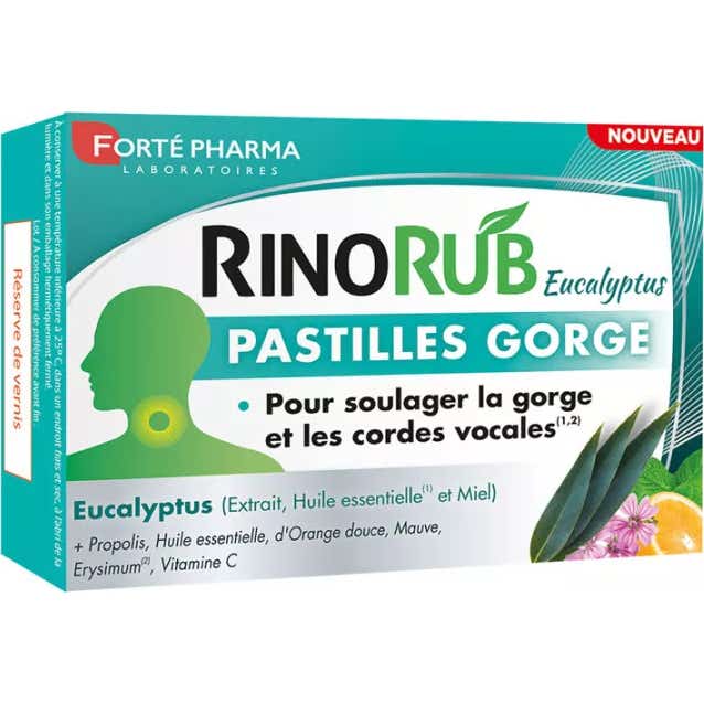Forté Pharma RinoRub Eucalipto Pastillas Garganta 20 comp