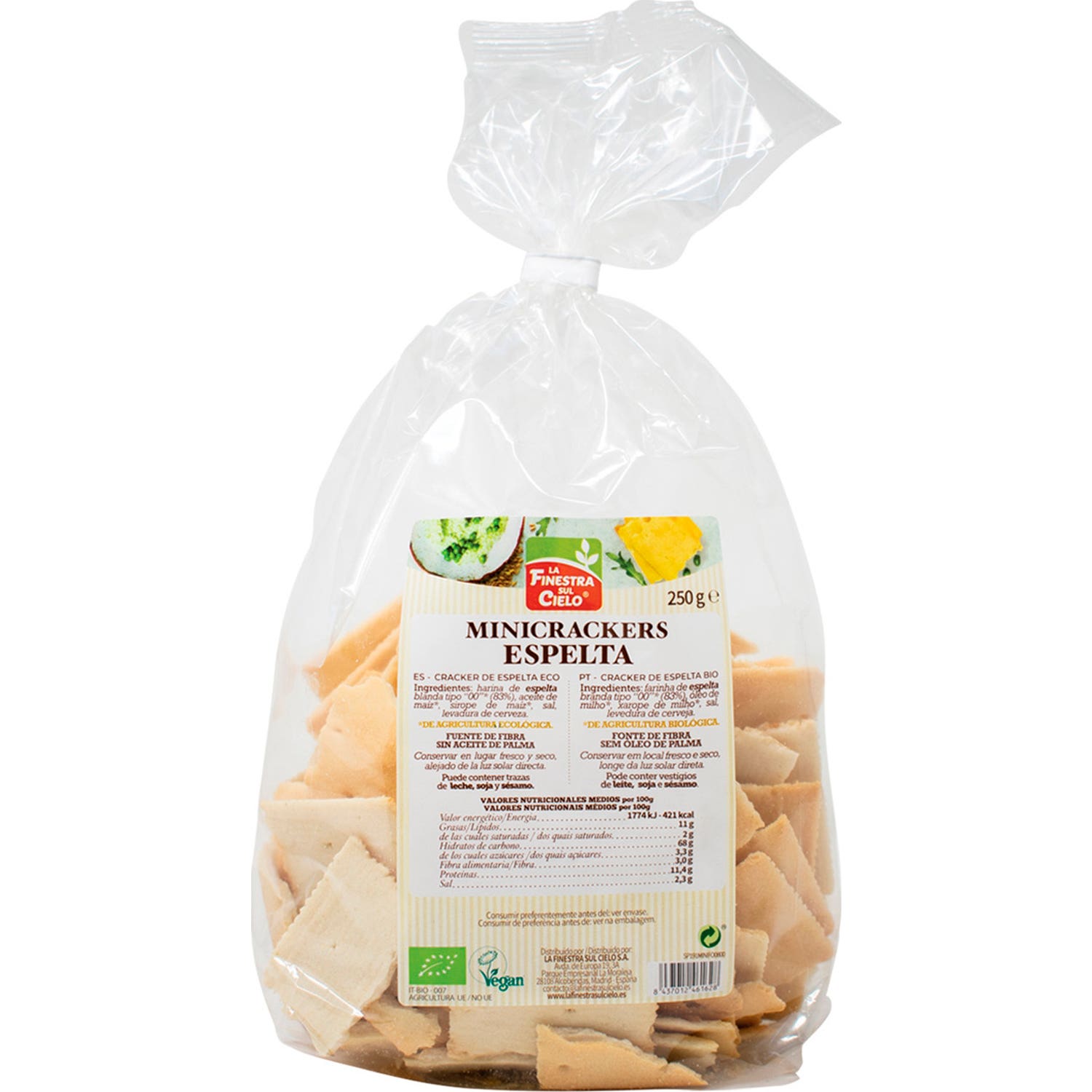 Mini Craker Finestra Sul Cielo 100% Espelta Bio 250g