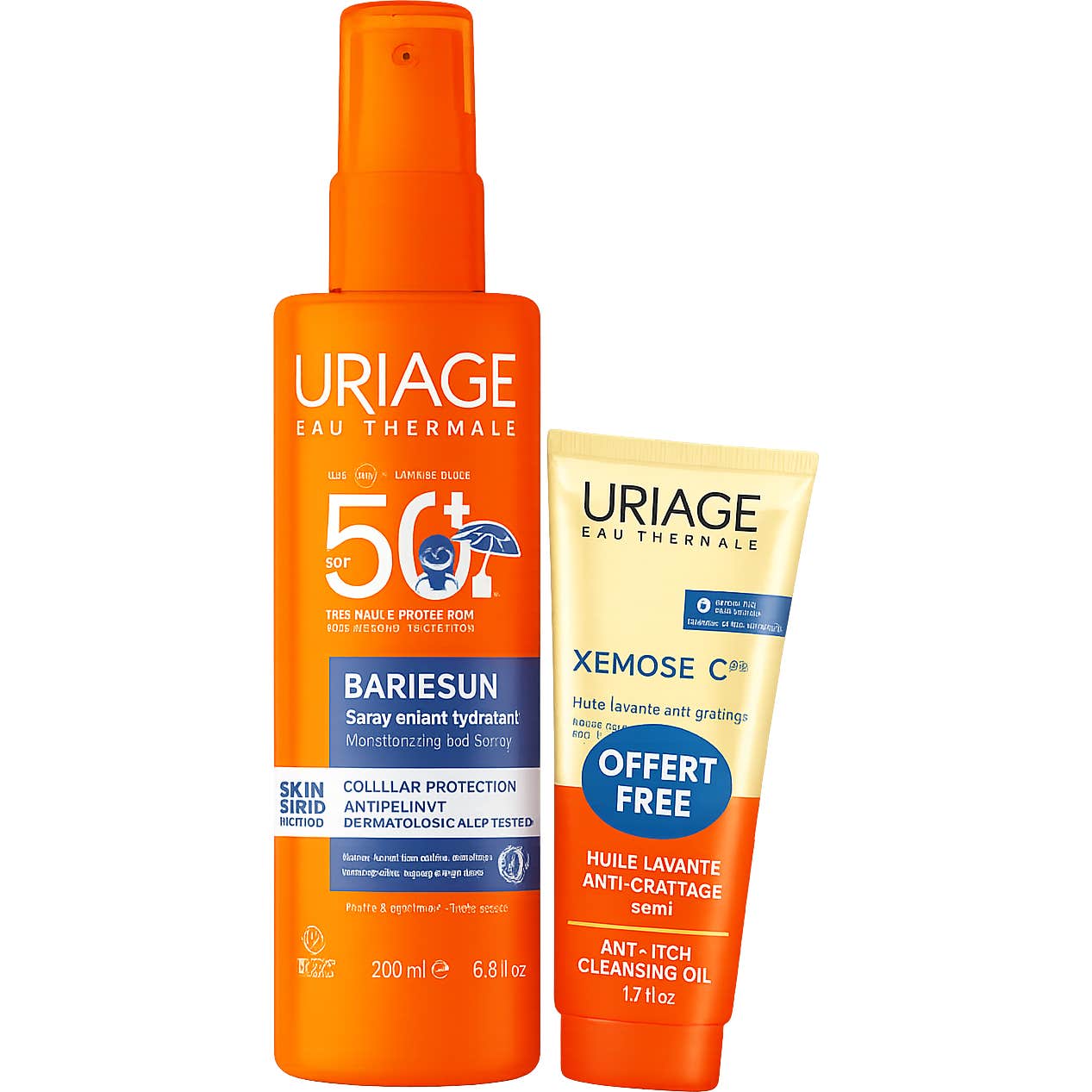 Uriage Pack Barriésum Spray Niños SPF50+ 200 ml + Aceite Xemose C8+ 50 ml