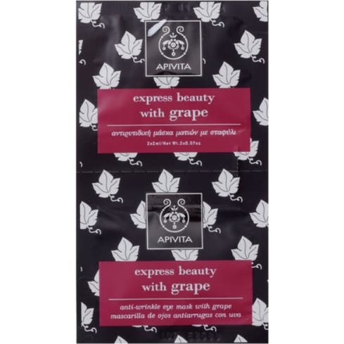 Apivita Express Beauty Mascarilla Antiarrugas Ojos Uva 2 X2 ml