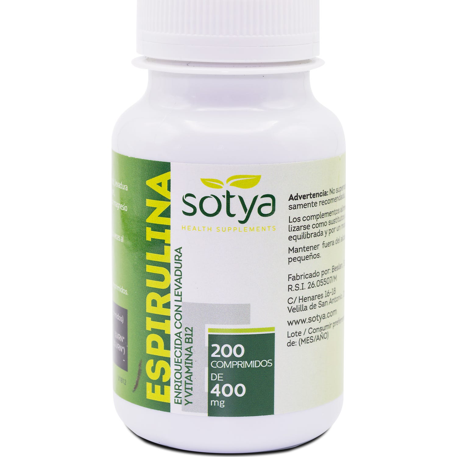 Sotya Espirulina 400mg 200comp