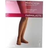 Farmalastic Media Larga blonda (A-F) compresión normal T-reina plus camel 1 par