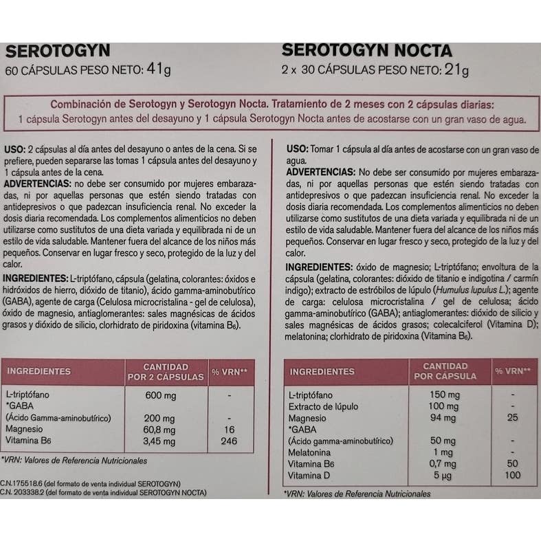 Cumlaude Pack Serotogyn 60caps+Serotogyn Nocta 2X30caps Cumlaude Pack Serotogyn 60caps+Serotogyn Nocta 2X30caps