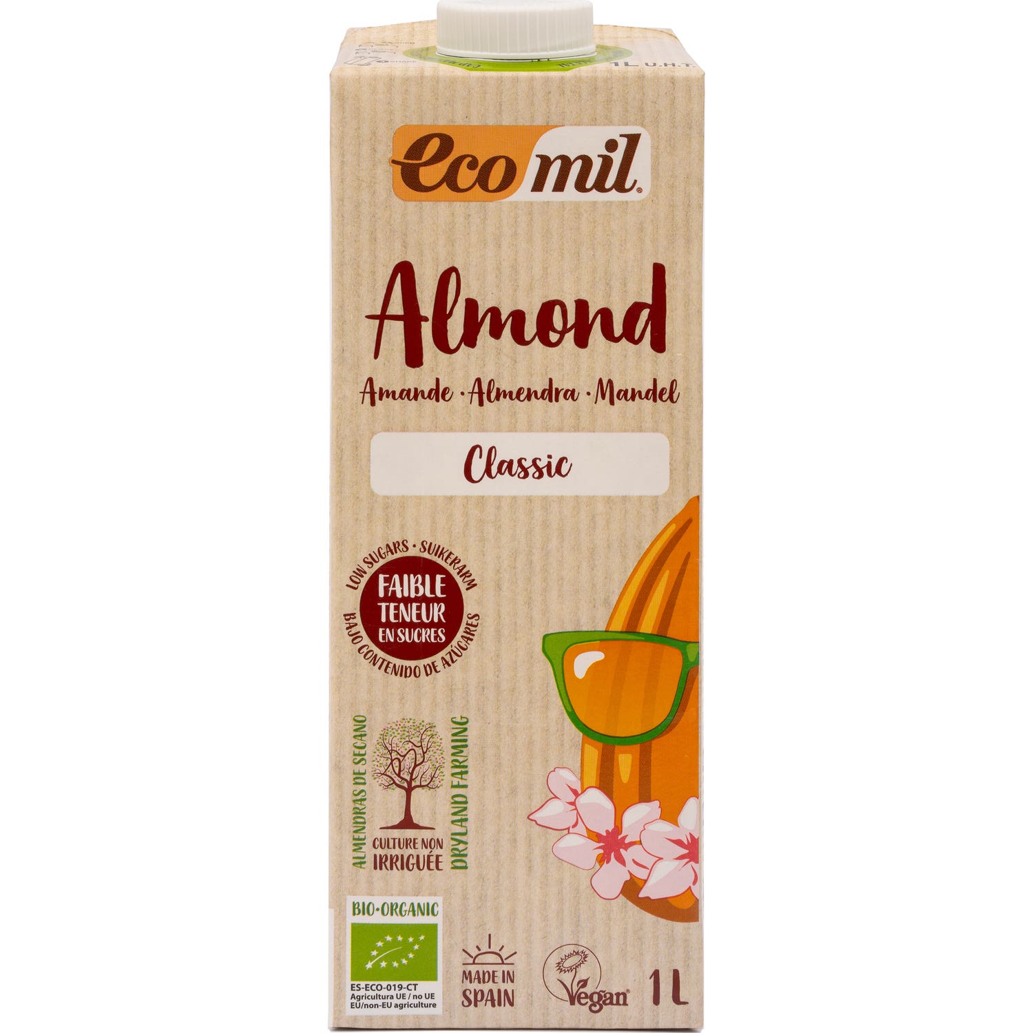 EcomilLeche Ecológica De Almendra Clásica 1l