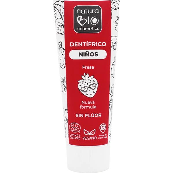 NaturaBIO Cosmetics Dentífrico Niños Fresa 75ml