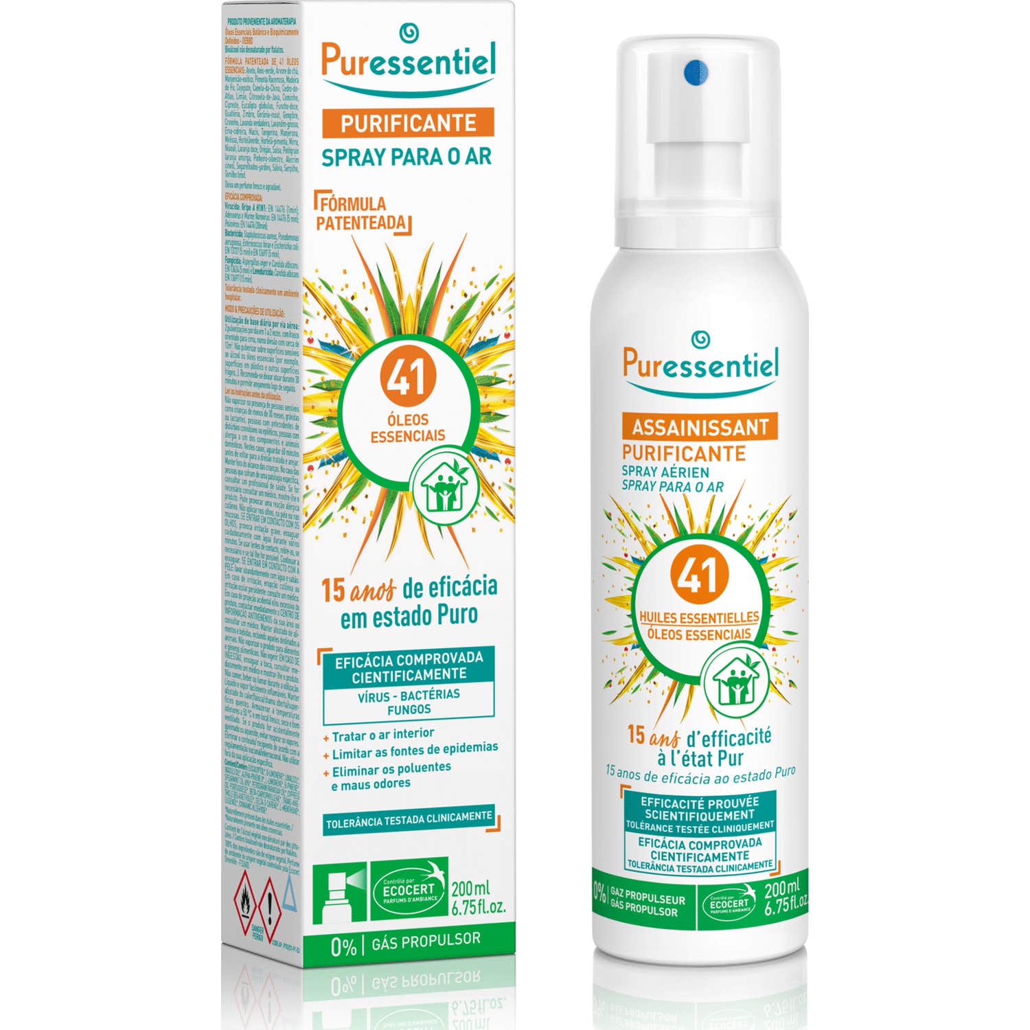Puressentiel Spray Aéreo Purificante con 41 Aceites Esenciales 200ml