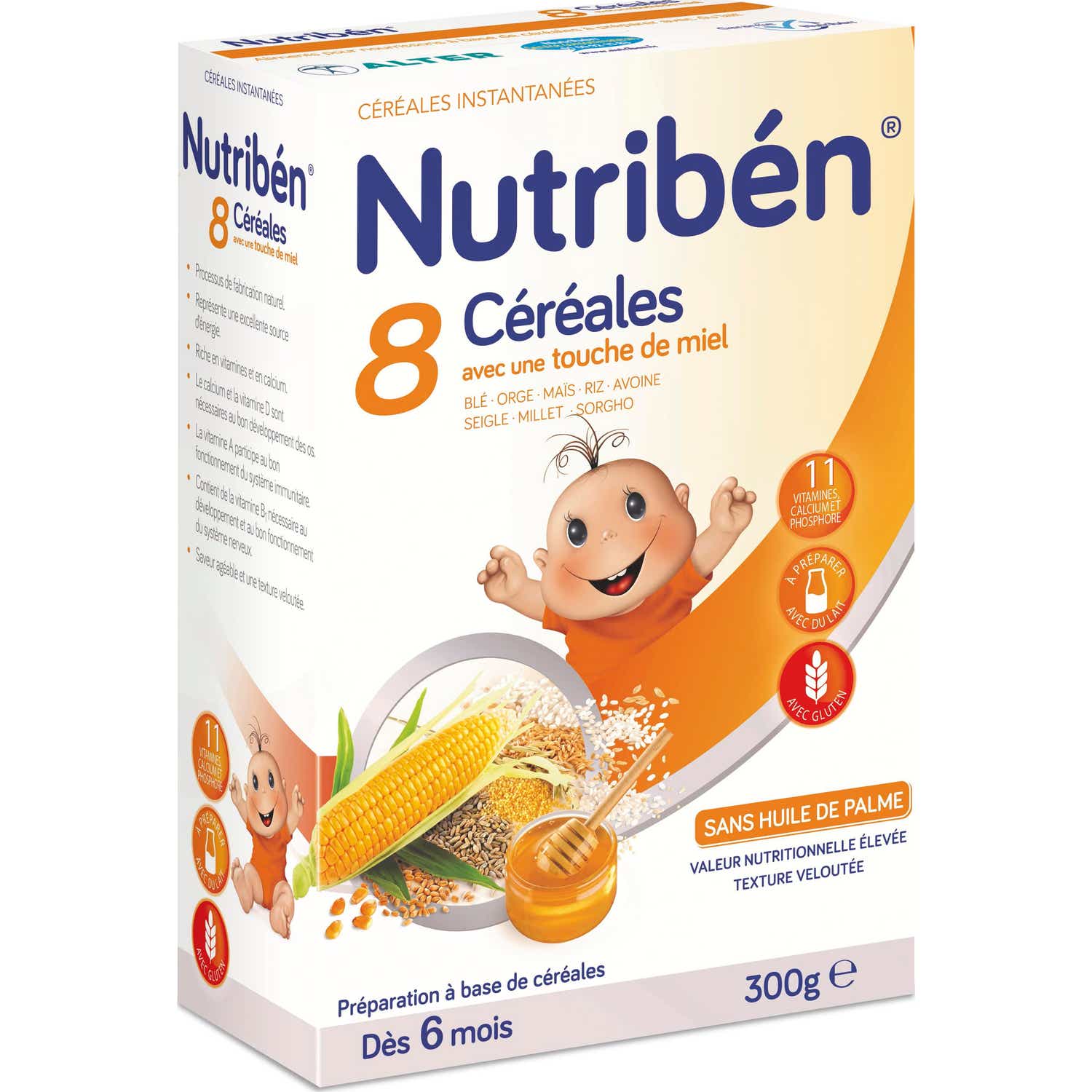 Nutribén® 8 cereales y miel 300g